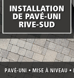 Logo de la compagnie d'installation de pavé uni et mise a niveau Longueuil, rive-sud