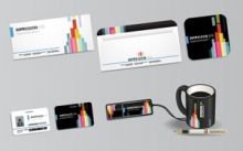 Imprimerie de cartes d'affaires, tasse personnalisée du logo