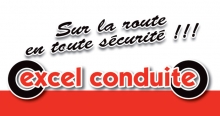 Slogan d'excel Conduite, Sur la route en toute sécurité !!!