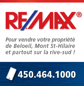 Téléphone du Courtier Immobilier (agent) Beloeil, Mont St-Hilaire Logo Re/max Extra Inc.
