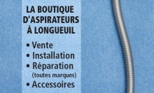 Vente d'aspirateur Longueuil, réparation et Installation, accessoires